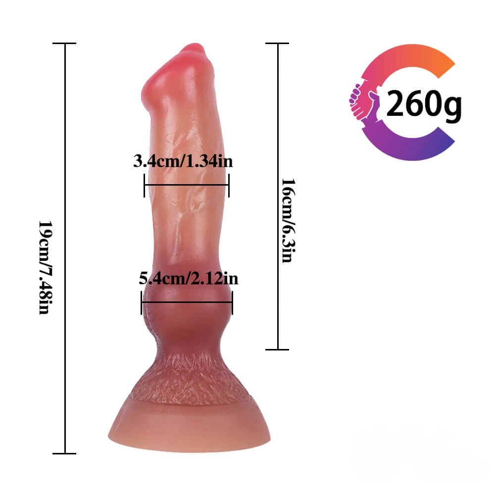 Deep red animal organ silicone dildo, photo 2