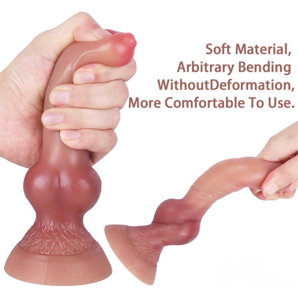 Deep red animal organ silicone dildo, photo 7