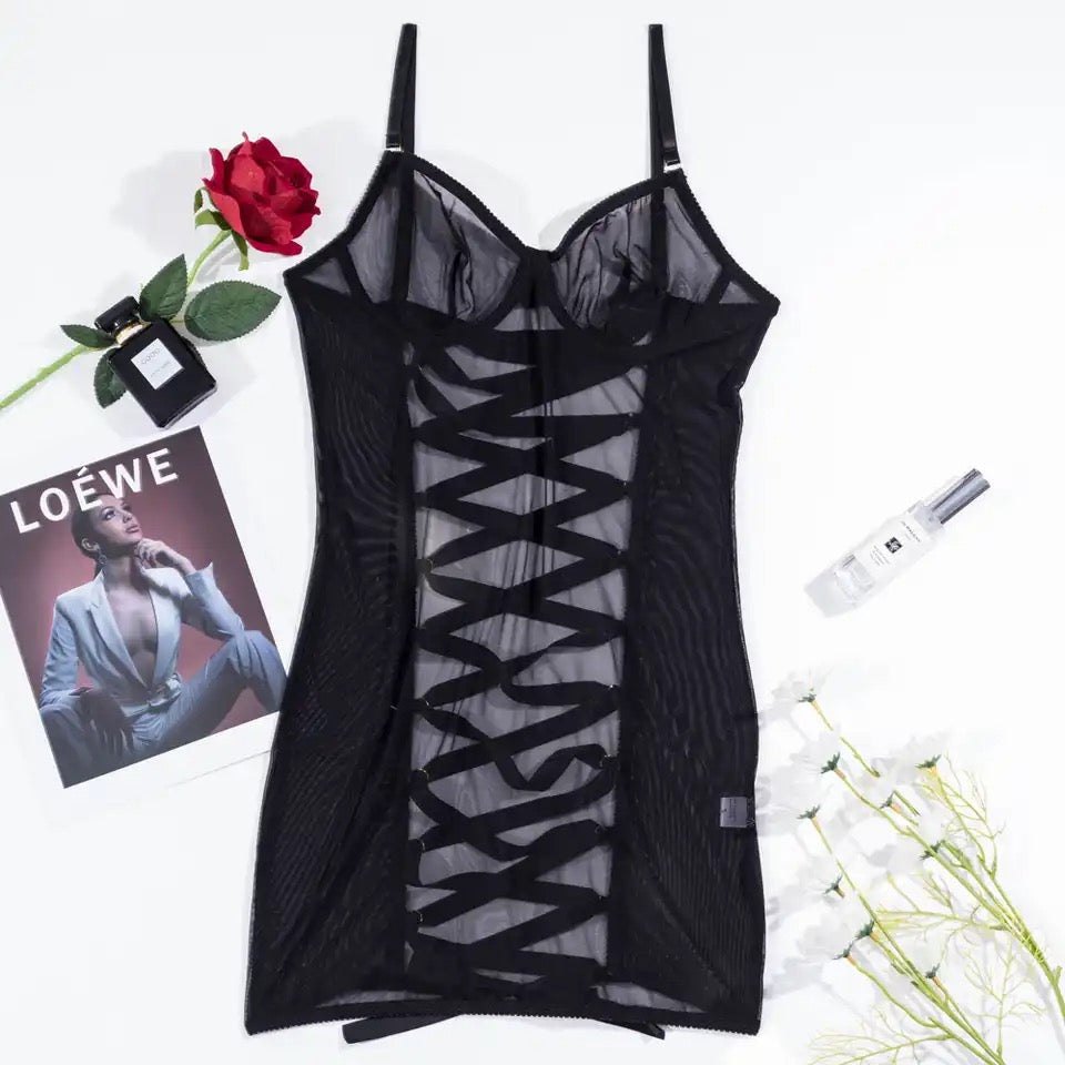 Animal print sheer mesh chemise, photo 9