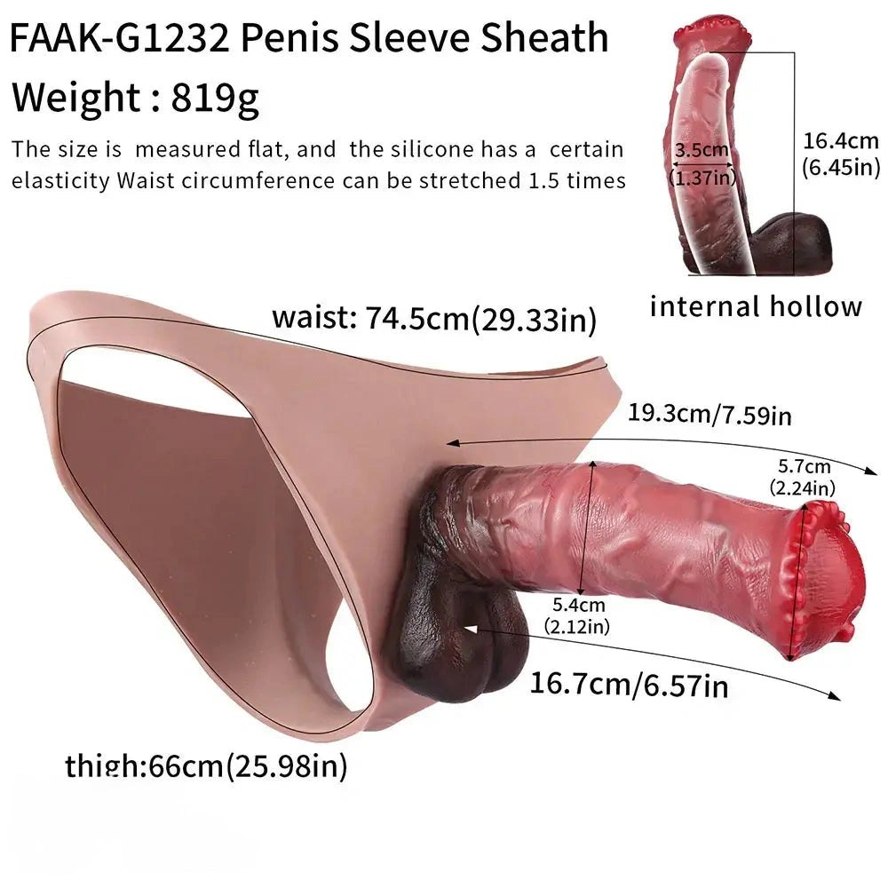 Animal shape silicone dildo attached to wearable panty, photo 3