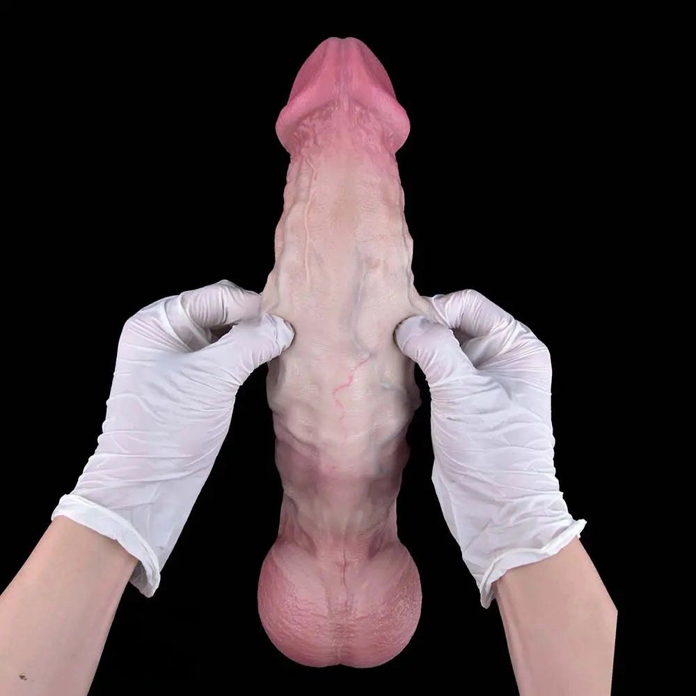 Large flesh-tone dual density realistic dildo, photo 5
