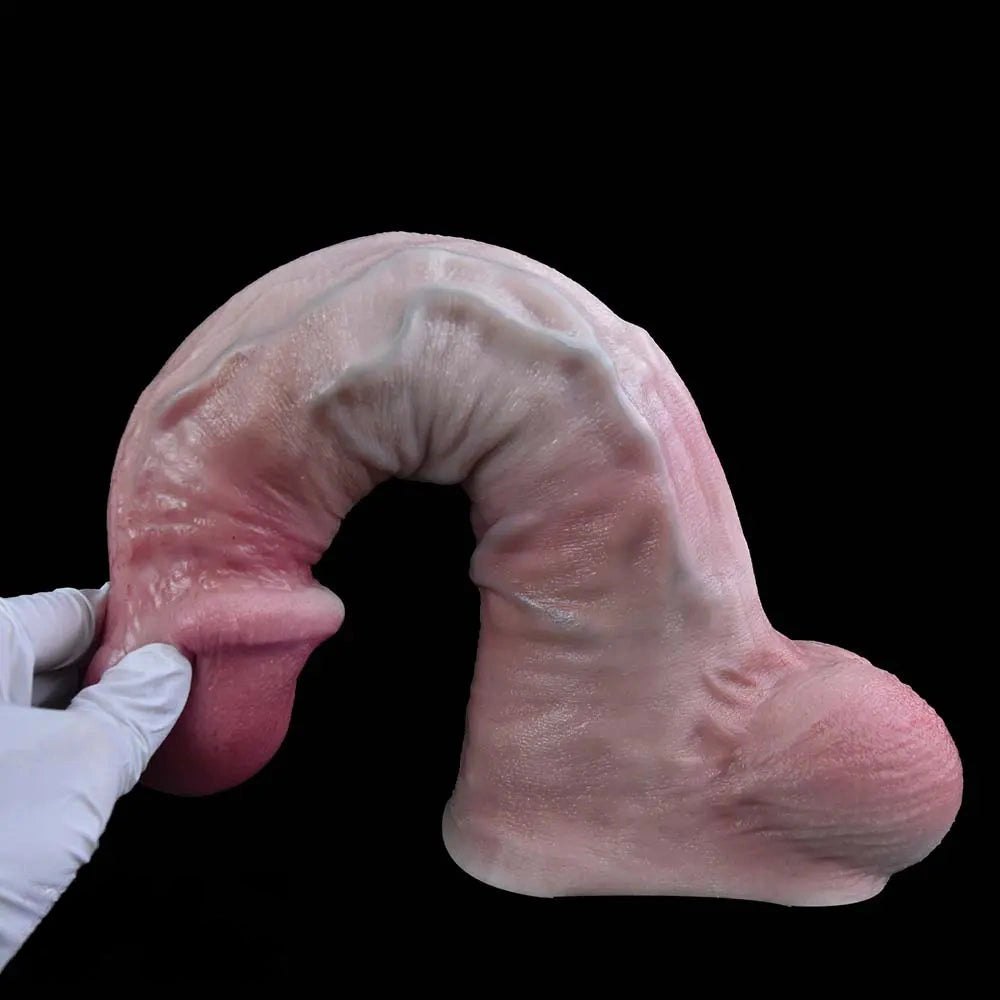 Large flesh-tone dual density realistic dildo, photo 6