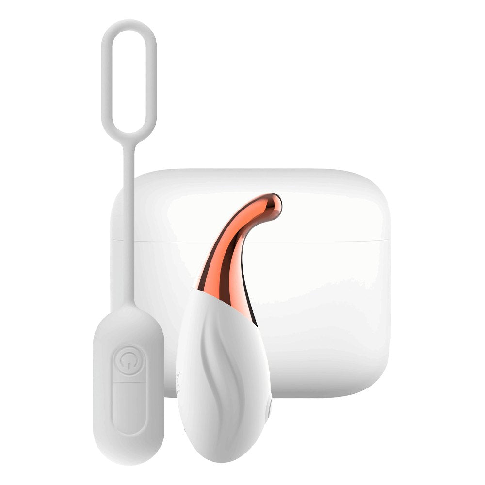 White app control silicone egg vibrator