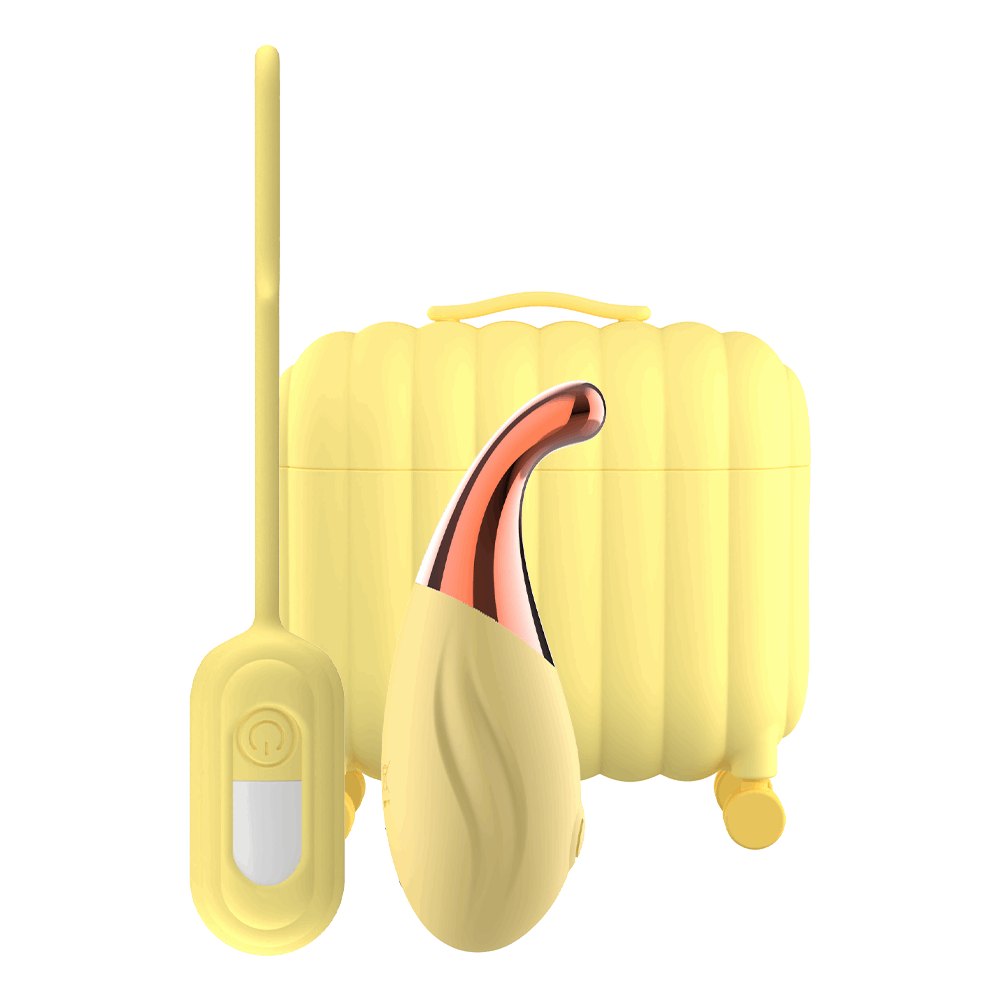 Yellow app control silicone egg vibrator