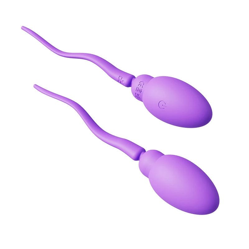 Purple tadpole shaped silicone bullet vibrator