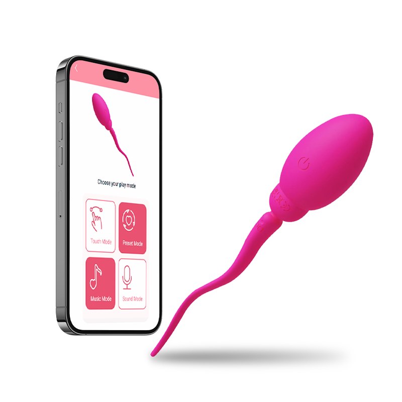 Tadpole shaped silicone bullet vibrator, photo 1