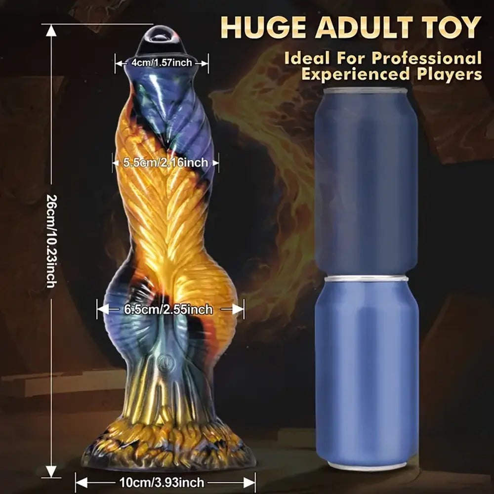 Multicolor textured vibrating thrusting dildo, photo 6