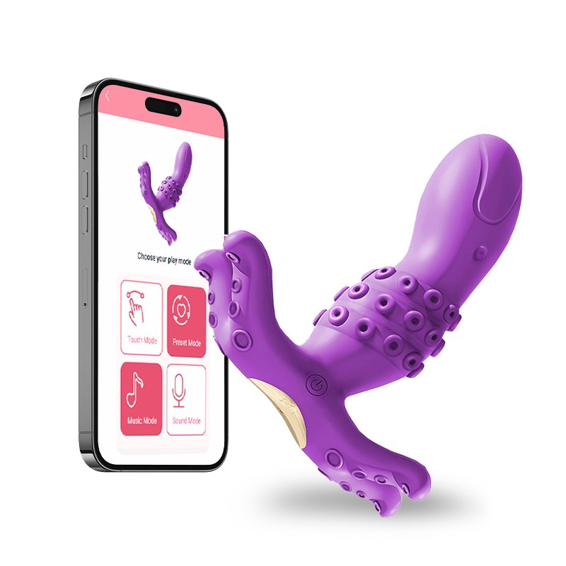 Purple app control wearable prostate massager, photo 1