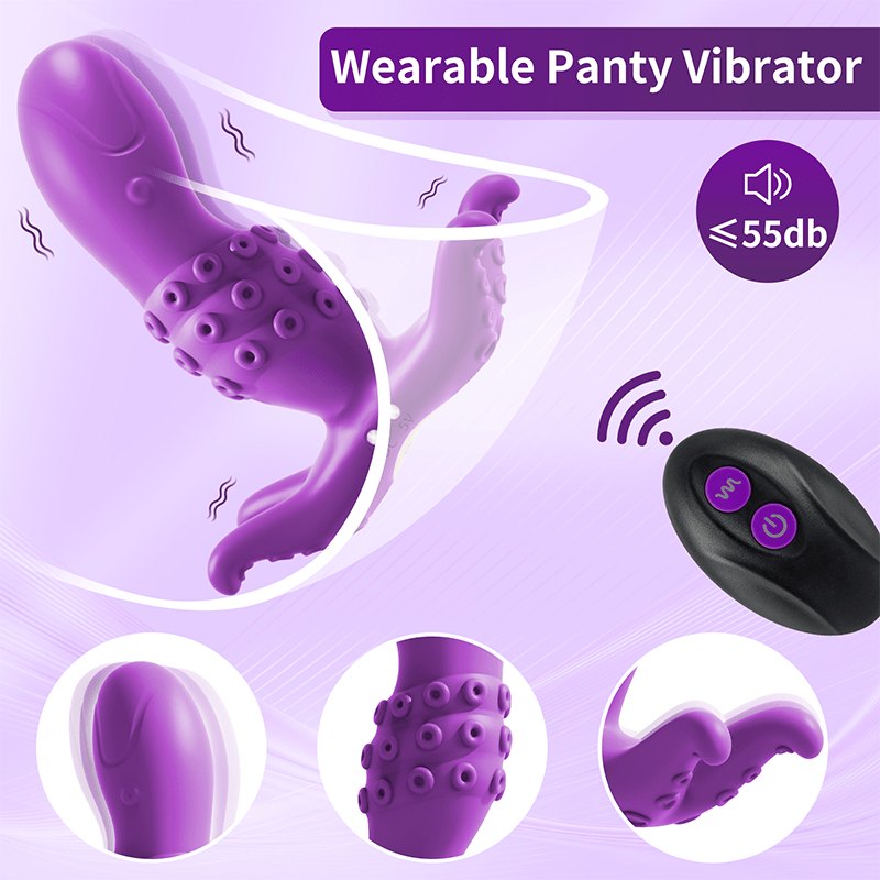 Purple app control wearable prostate massager, photo 4