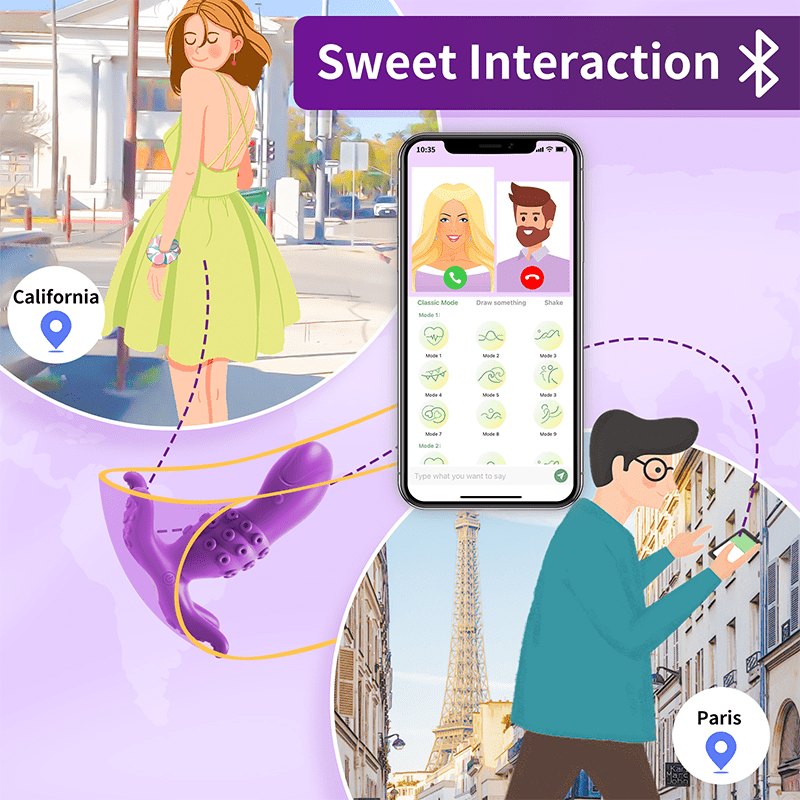 Purple app control wearable prostate massager, photo 5