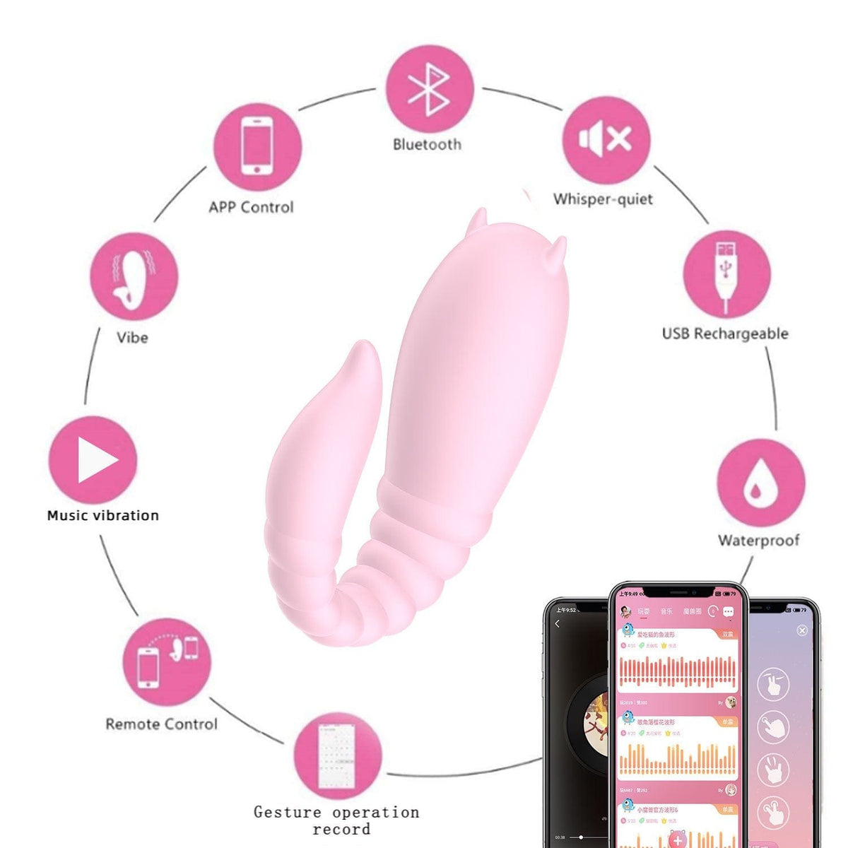 Wearable app controlled silicone vibrator, photo 3