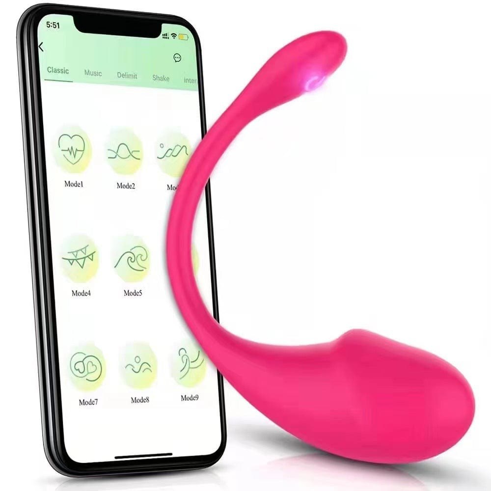 Rose red app-controlled egg vibrator, photo 2