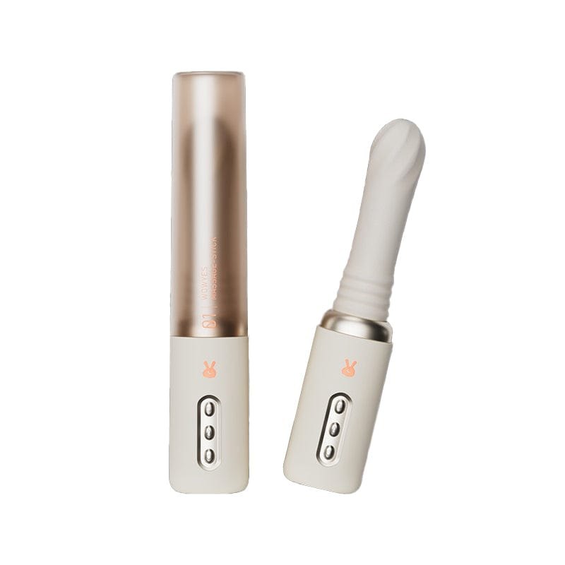 Off-white silicone sex machine wand, photo 2