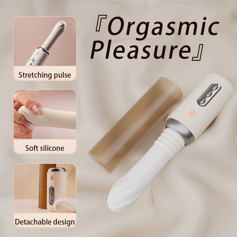 Off-white silicone sex machine wand, photo 3