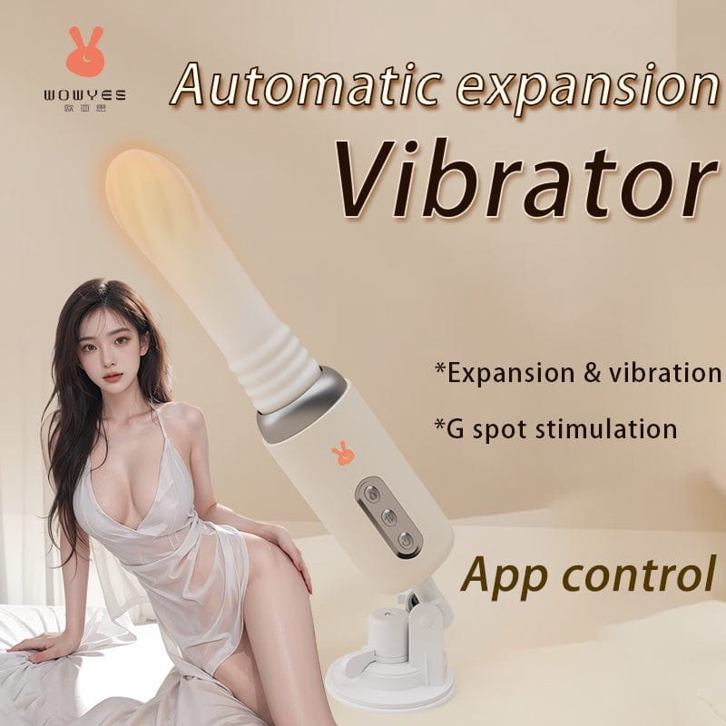 Off-white silicone sex machine wand, photo 6