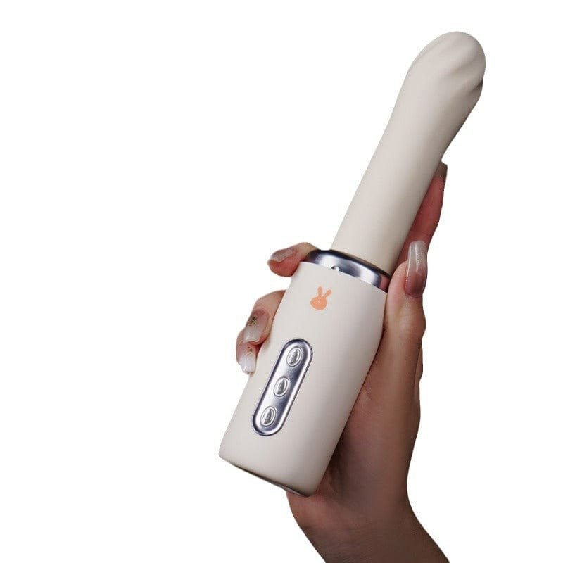 Off-white silicone sex machine wand, photo 7
