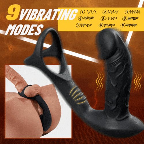 Black silicone app-controlled prostate massager, photo 2