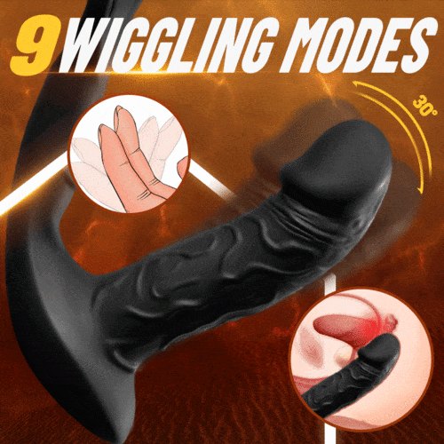 Black silicone app-controlled prostate massager, photo 3