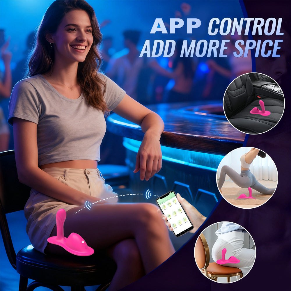 App-controlled riding cushion vibrator on white background, photo 8