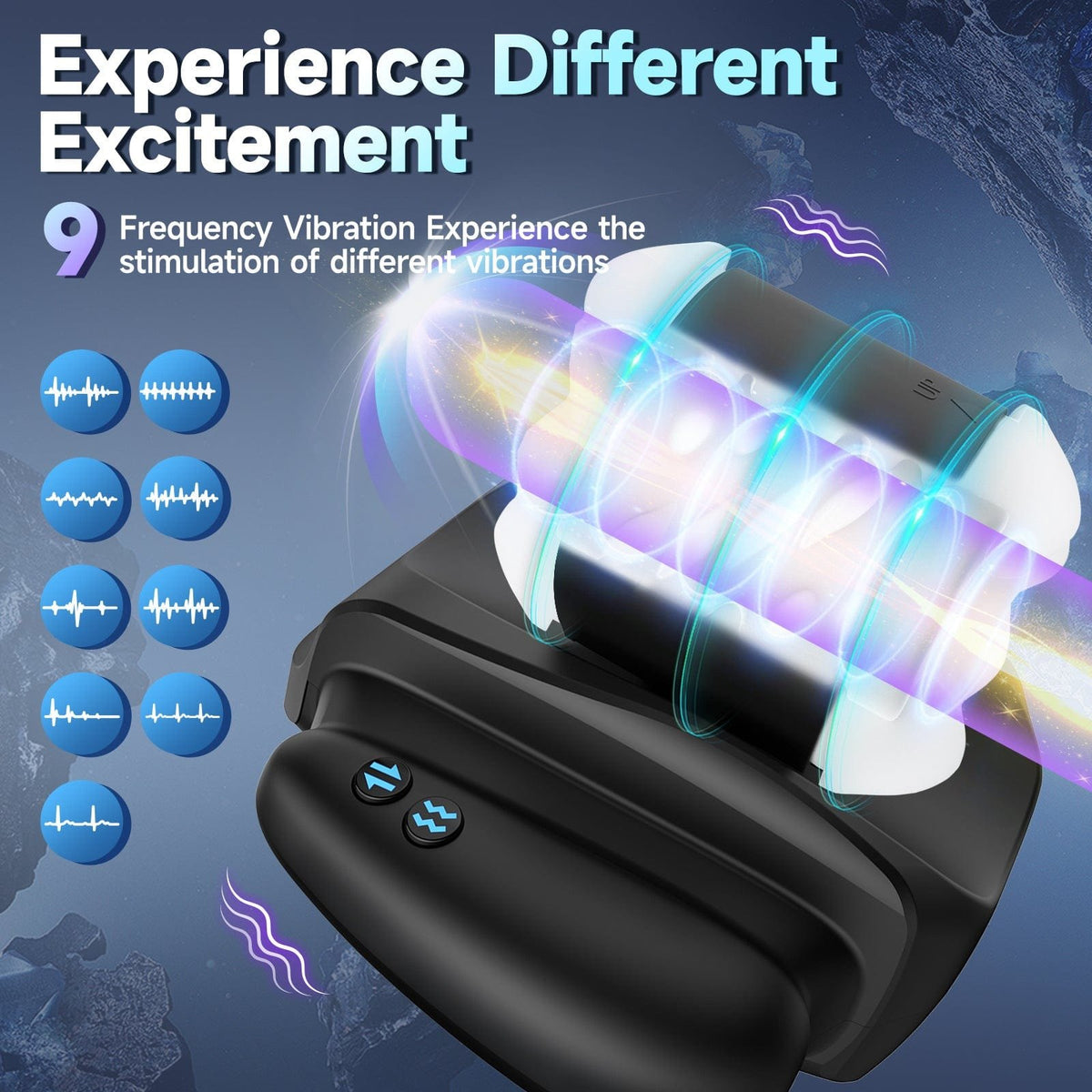 Black app controlled robotic male masturbator, photo 2