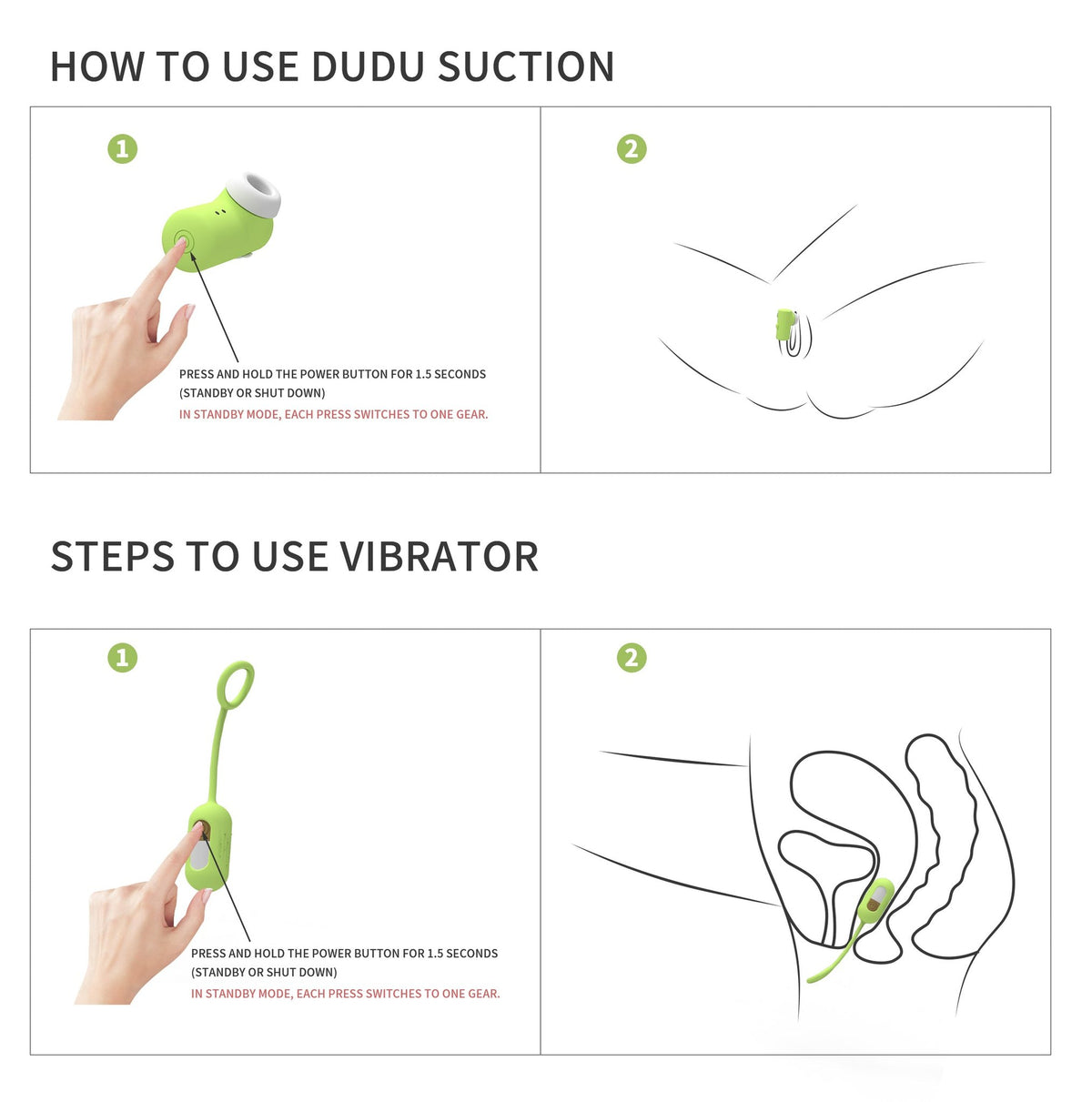 Green silicone app controlled suction and egg clitoral vibrator set, photo 6