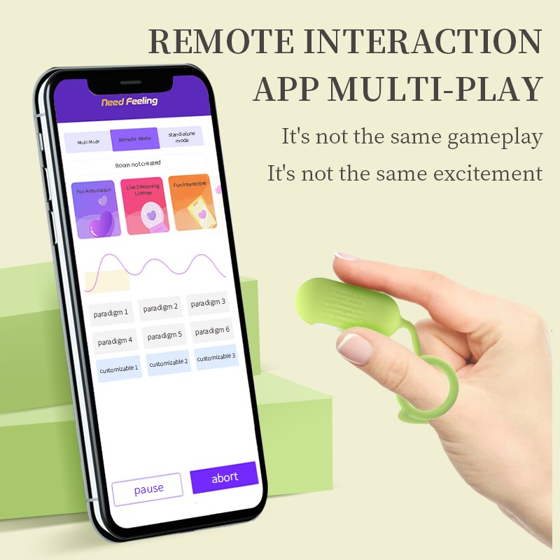 Green silicone app controlled suction and egg clitoral vibrator set, photo 7