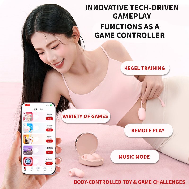 Pink silicone app controlled suction and egg vibrator, photo 5