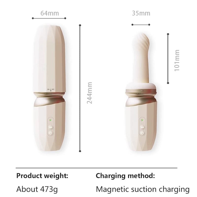 White telescopic sex machine, photo 9