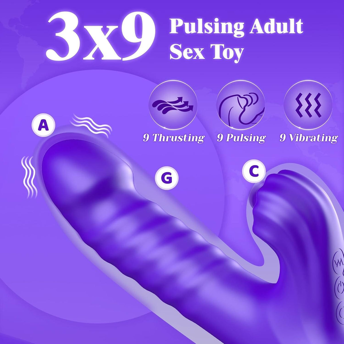 App-controlled thrusting rabbit g-spot vibrator, photo 4