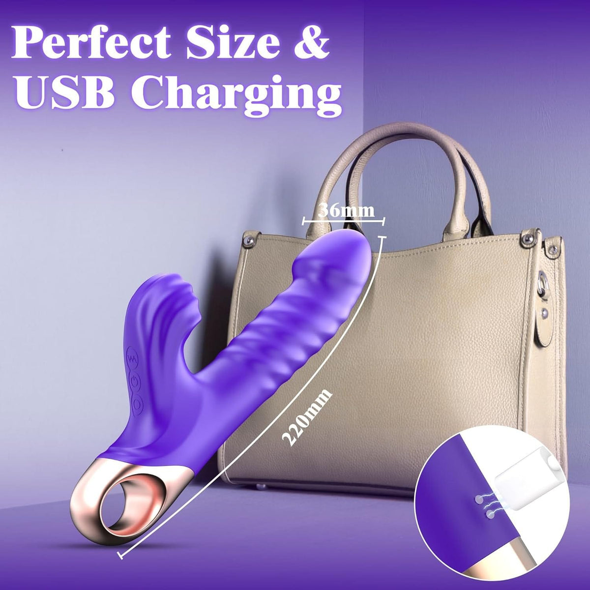 App-controlled thrusting rabbit g-spot vibrator, photo 8