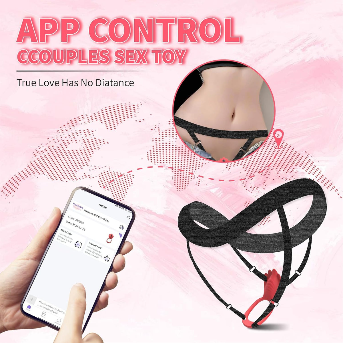 Rose red vibrating cock ring, photo 6