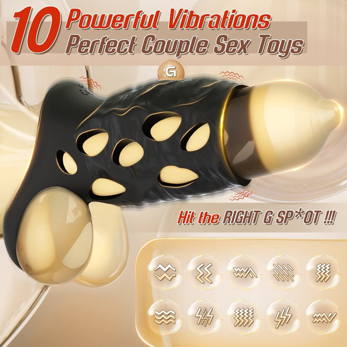 Black vibrating masturbation sleeve, photo 3