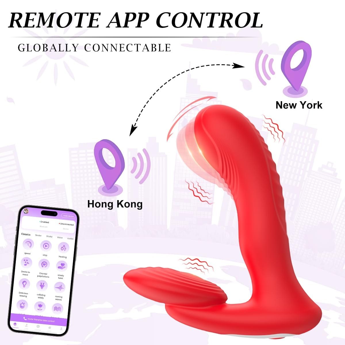 Red wearable prostate massager, photo 4