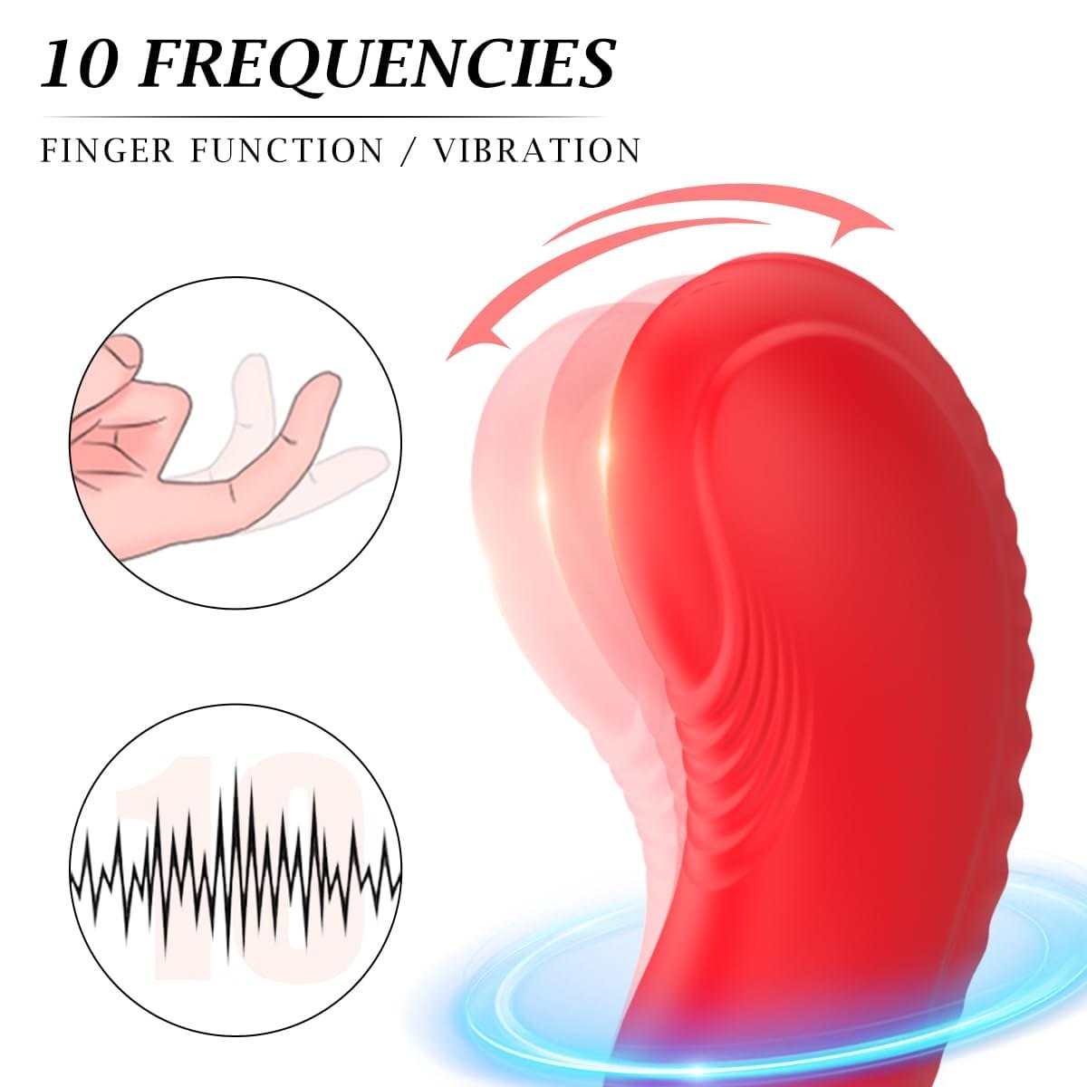 Red wearable prostate massager, photo 7
