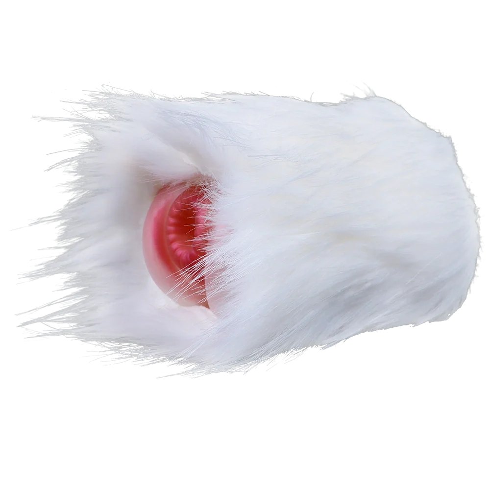 White fur masturbator, single entry, photo 10