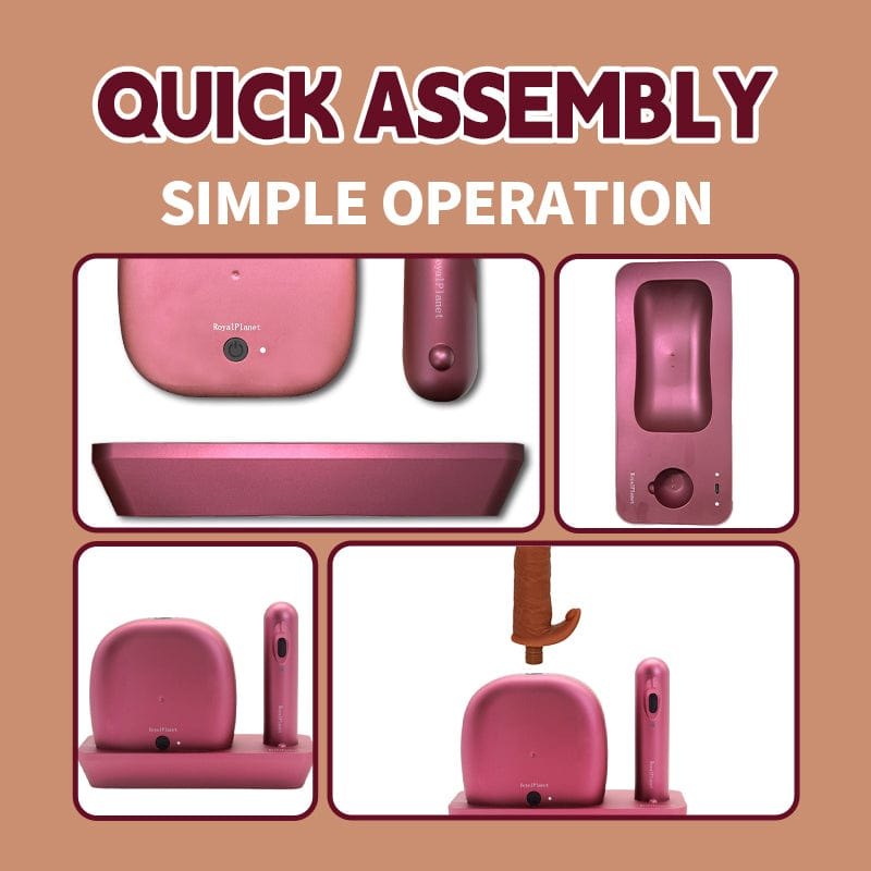 Wine red assembling thrusting sex machine, photo 3