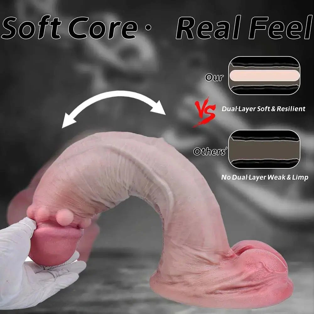 Flesh-tone dual density realistic dildo, photo 6