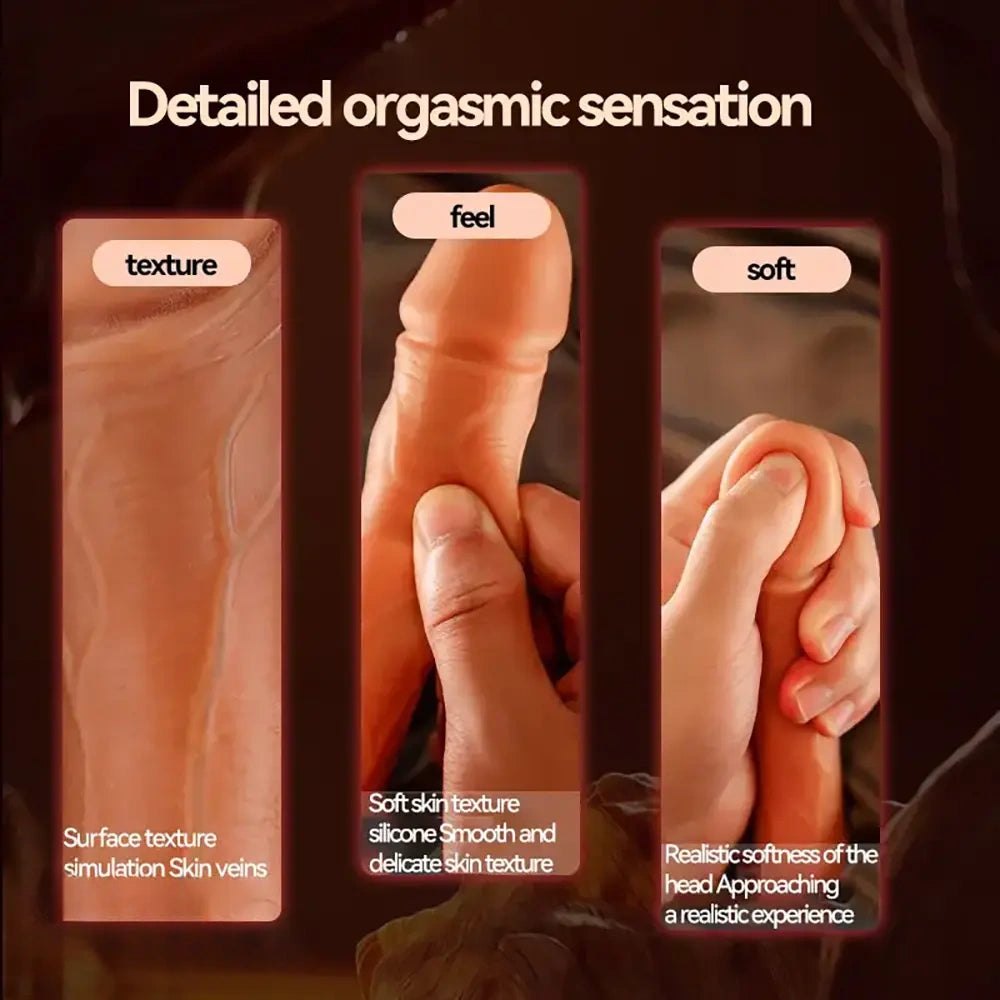Brown automatic thrusting dildo, photo 5