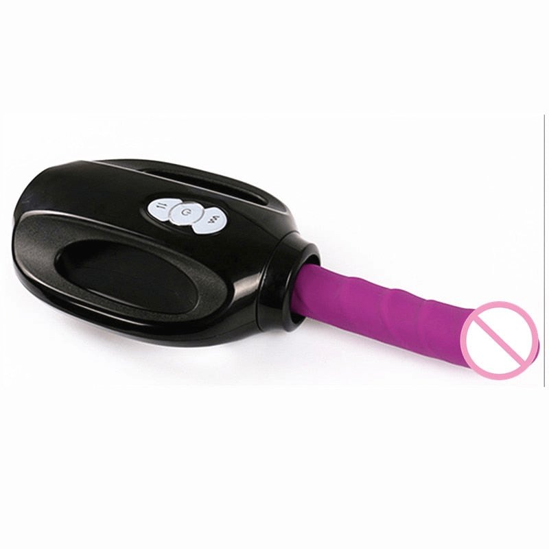 Black automatic thrusting sex machine with dildo attachment, photo 6