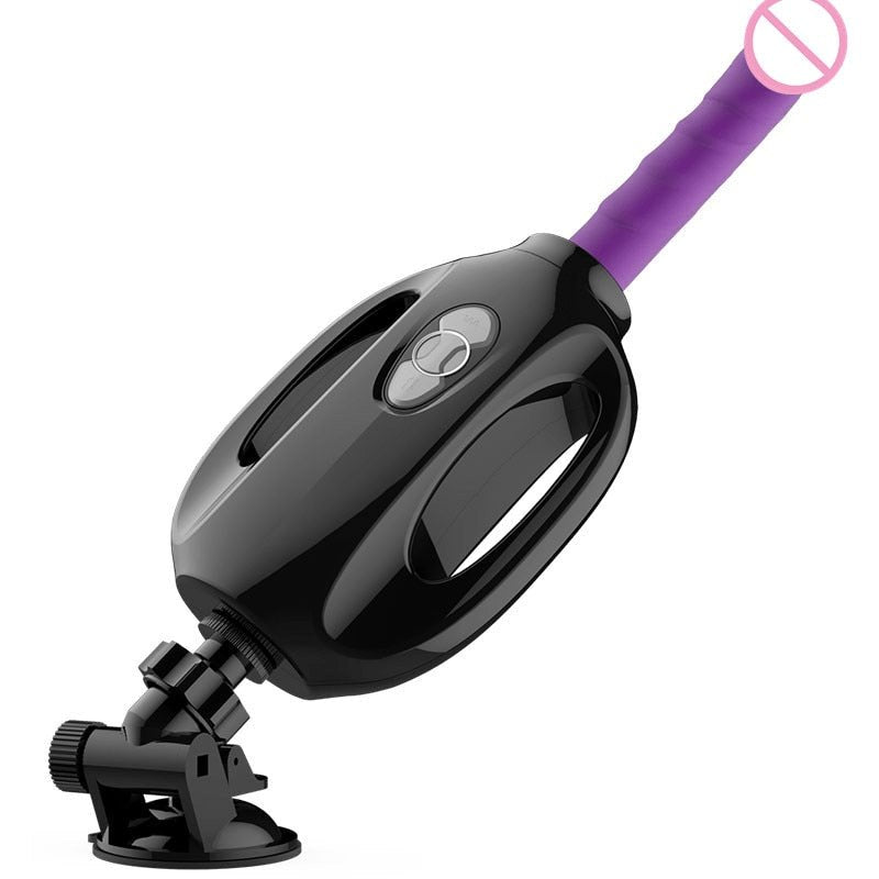 Black automatic thrusting sex machine with dildo attachment, photo 7