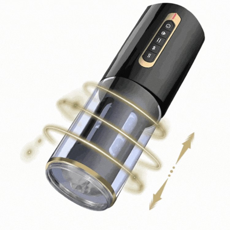 Black auto thrusting sound masturbator, photo 1