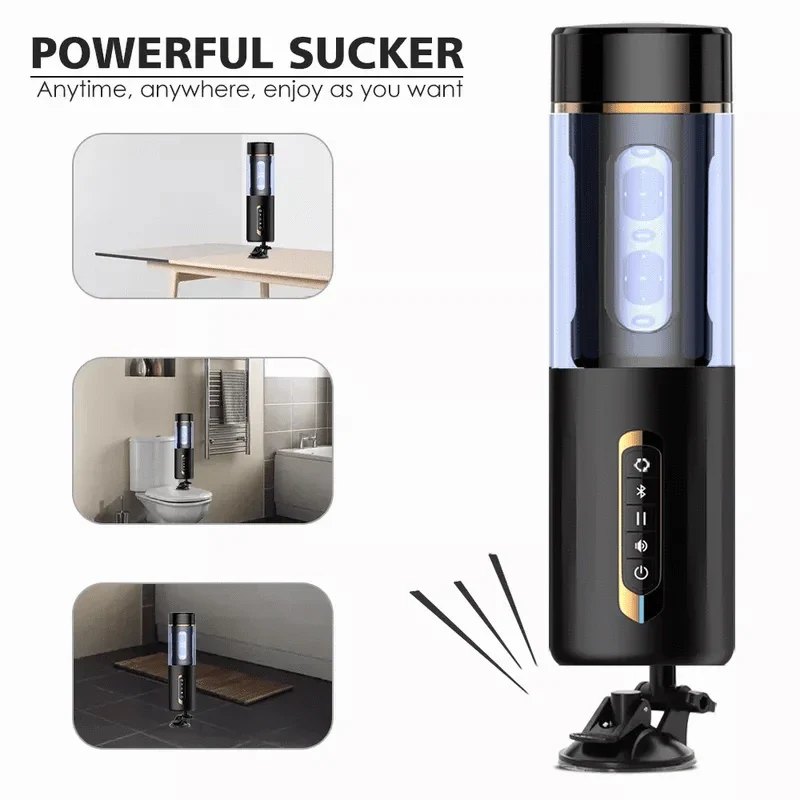 Black auto thrusting sound masturbator, photo 6