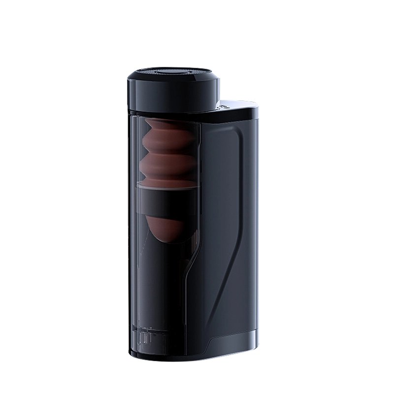 Black automatic edging trainer male masturbator, photo 1