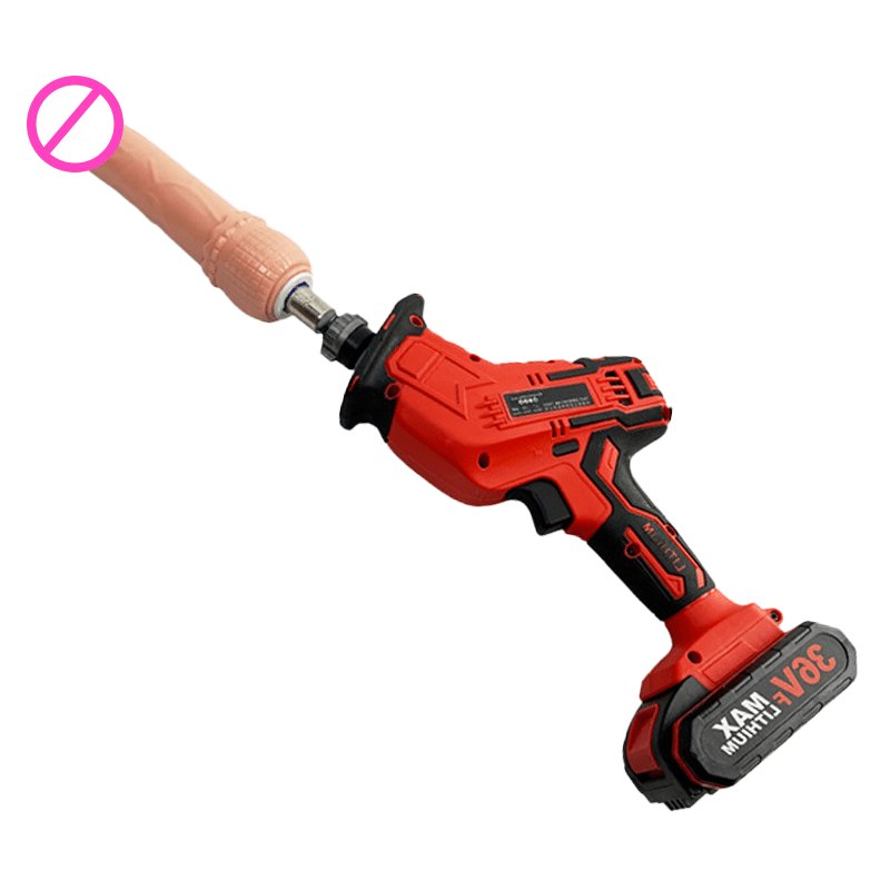 Red automatic retractable sex machine, photo 1