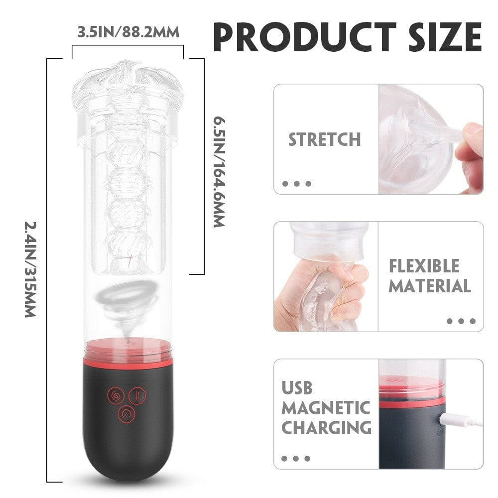 Black automatic vacuum penis pump, photo 2