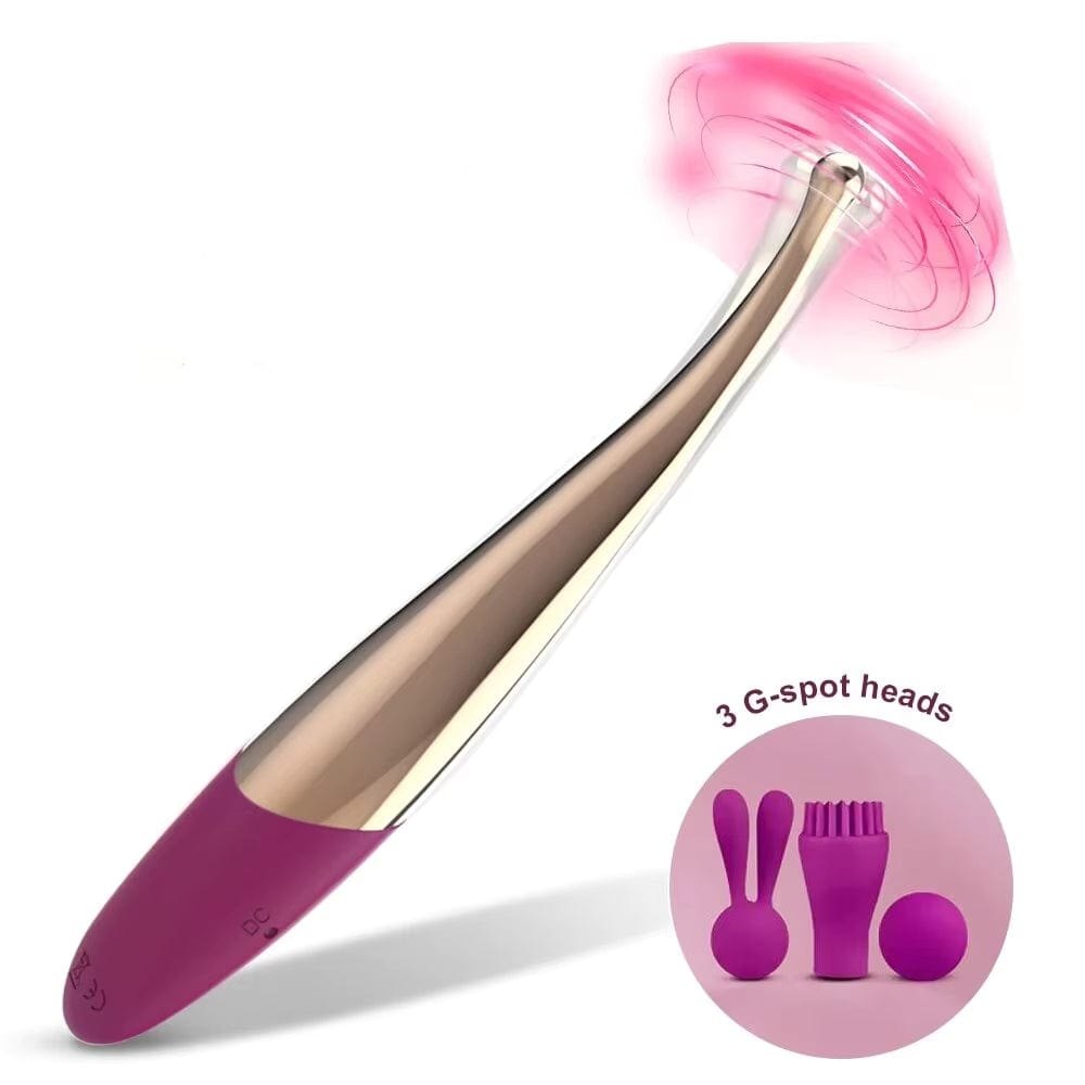 AV wand massager with interchangeable G-spot heads, photo 2