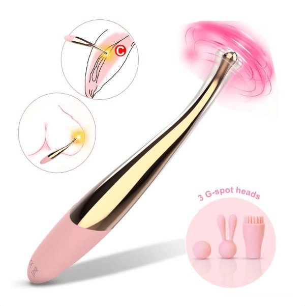 AV wand massager with interchangeable G-spot heads, photo 4