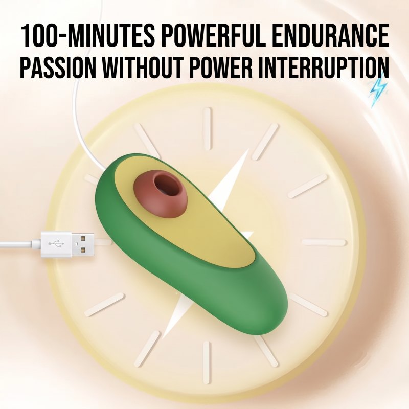Green avocado shaped clitoral sucker stimulator, photo 3