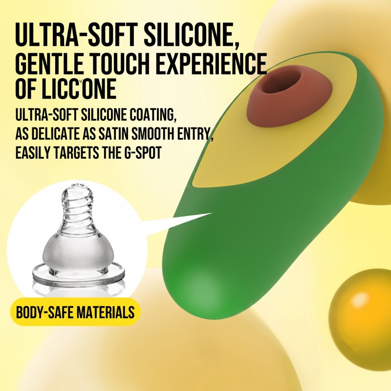 Green avocado shaped clitoral sucker stimulator, photo 4