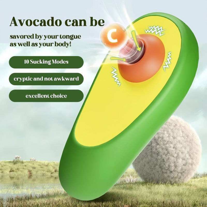 Green avocado shaped clitoral sucker stimulator, photo 5